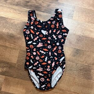 Halloween Themed Black and Orange Leotard